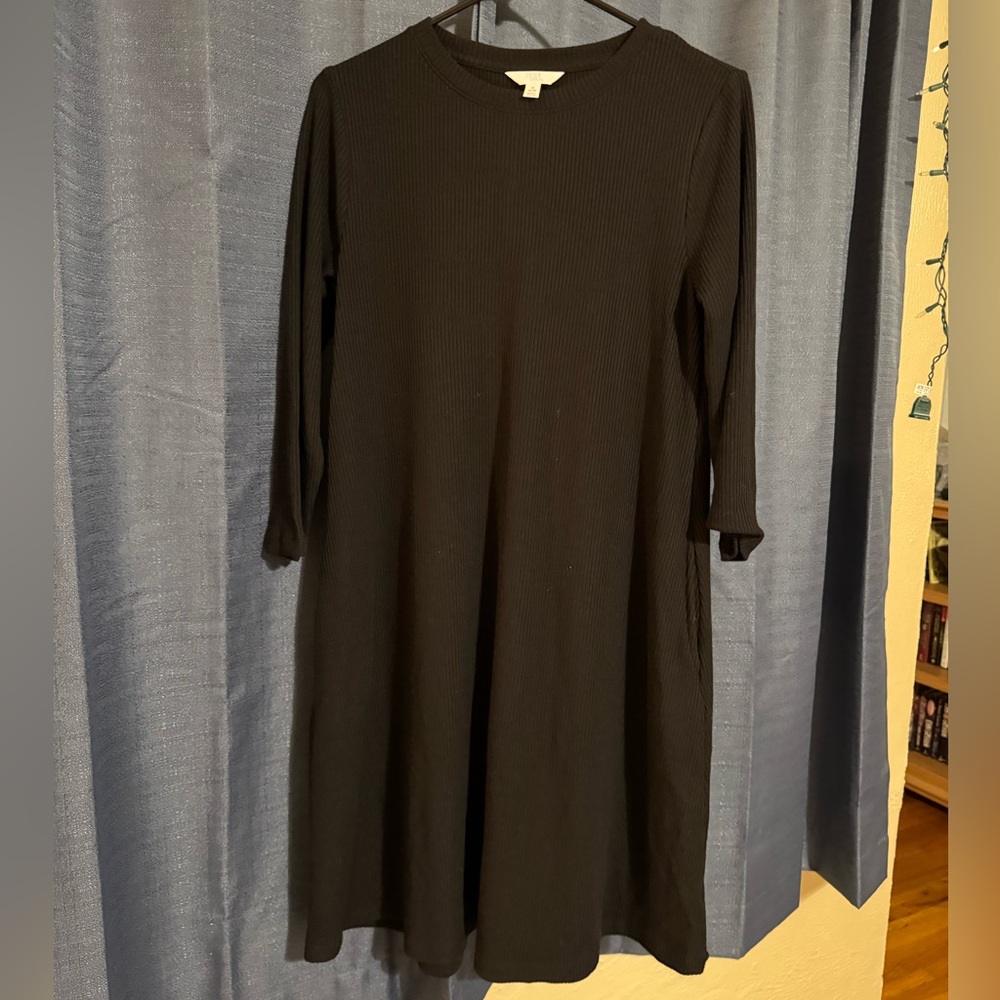 Time and Tru Black Long Sleeve Dress
